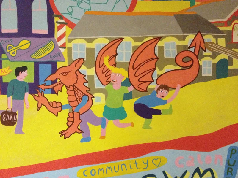 A welsh dragon carnival costume