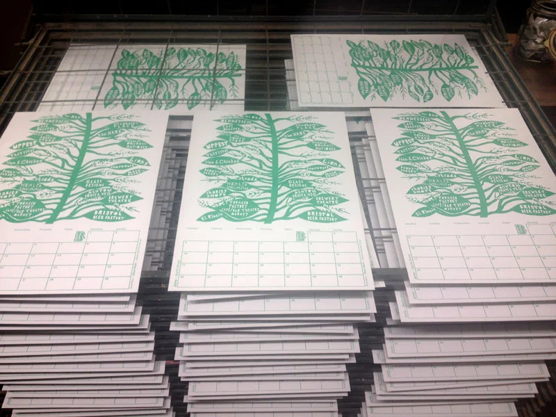 Layer 1 printed of my page for the calendar.