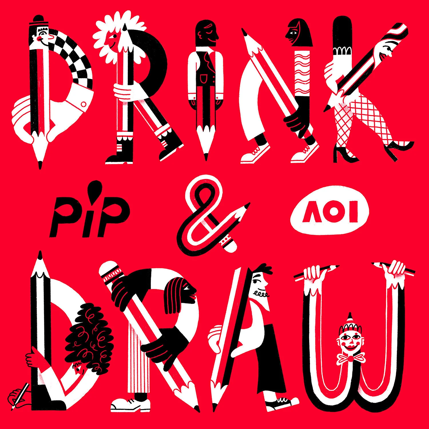 Drink & Draw / Pip & The AOI — Dave Bain illustration | Freelance ...