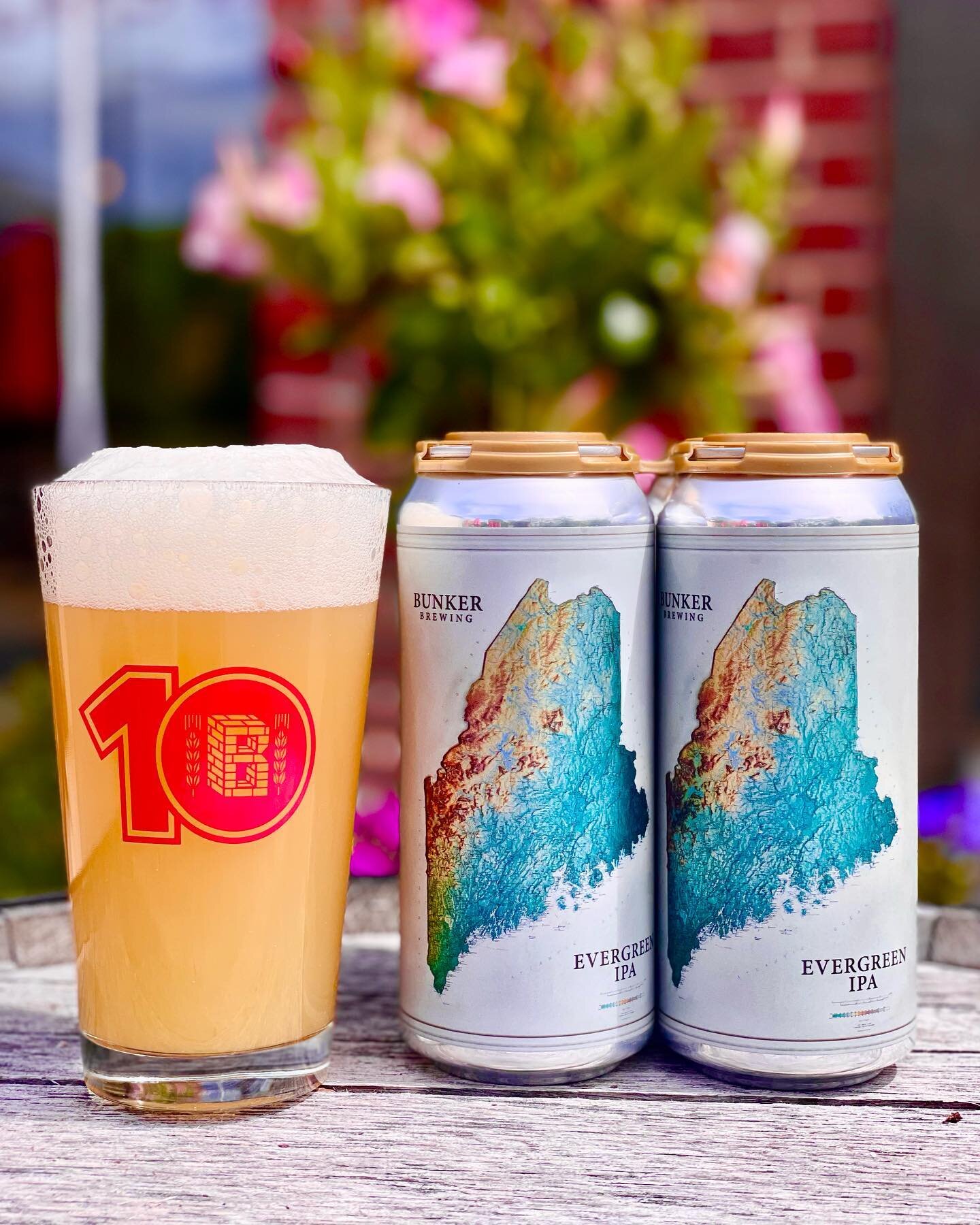 🌲🌲🌲🌲🌲 
What&rsquo;s that saying in Maine? 
We wait all year for this! 
Sun is out, it&rsquo;s cool &amp; breezy, not a blast furnace yet, garden is in &amp; we&rsquo;ve got fresh Evergreen IPA ready to roll into your fridge or into one of our sw