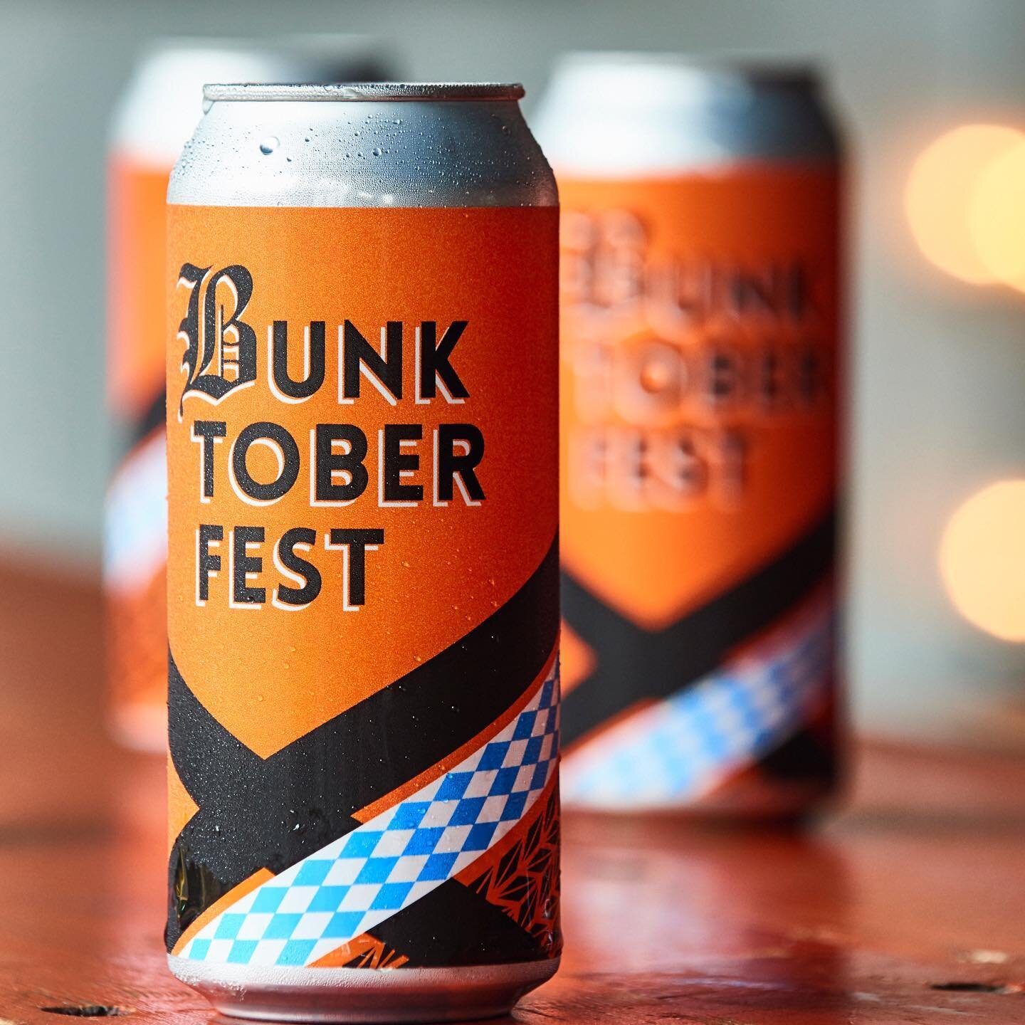 🍁🍁🍁🍁🍁
When the days start getting shorter and you can feel that back-to-school weather creeping into August it can only mean one thing - BUNKTOBERFEST, our seasonal M&auml;rzen, is ready to flow in all of its malty majesty! 
🍁 
.5L pours &amp; 