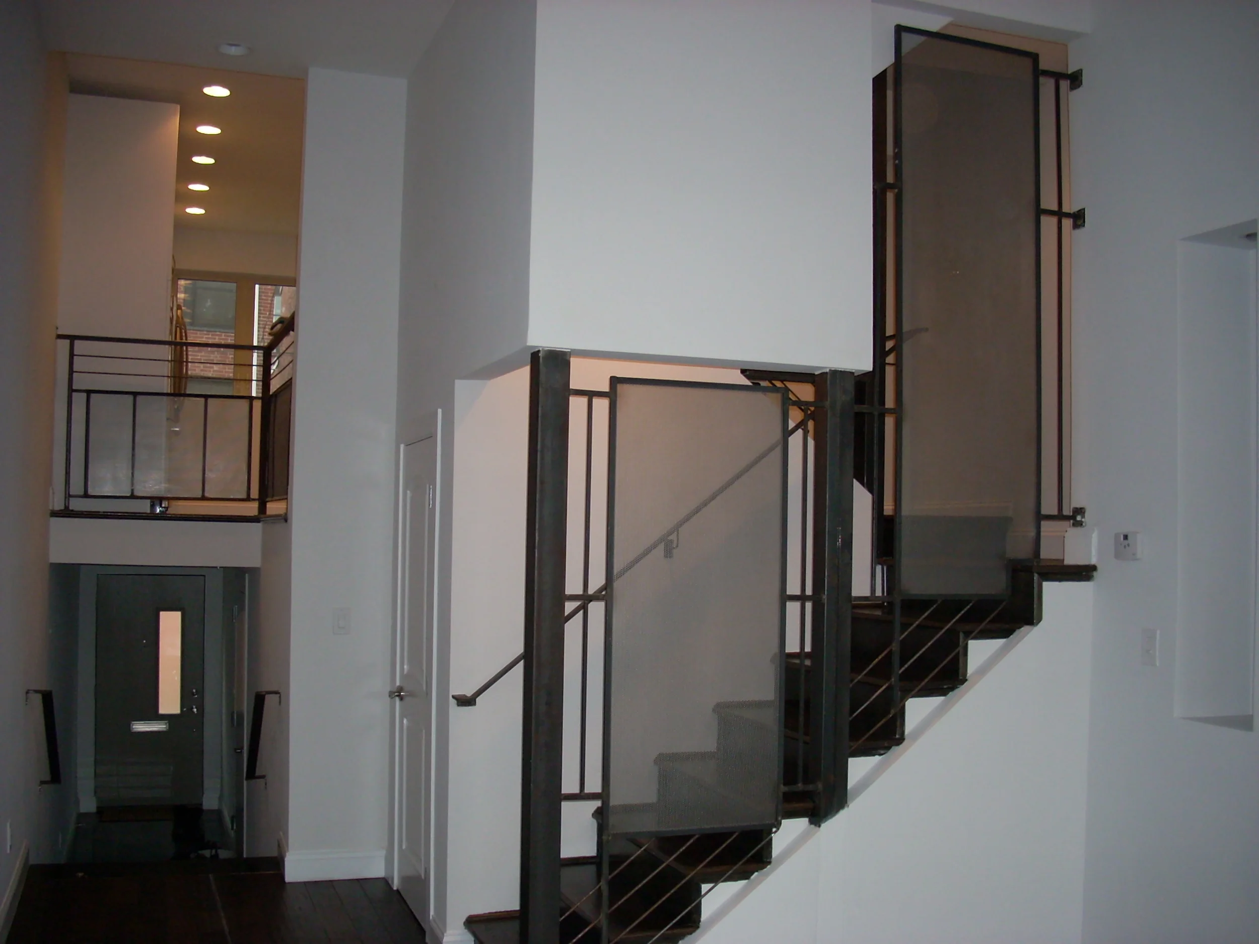 Industrial perforated steel railing