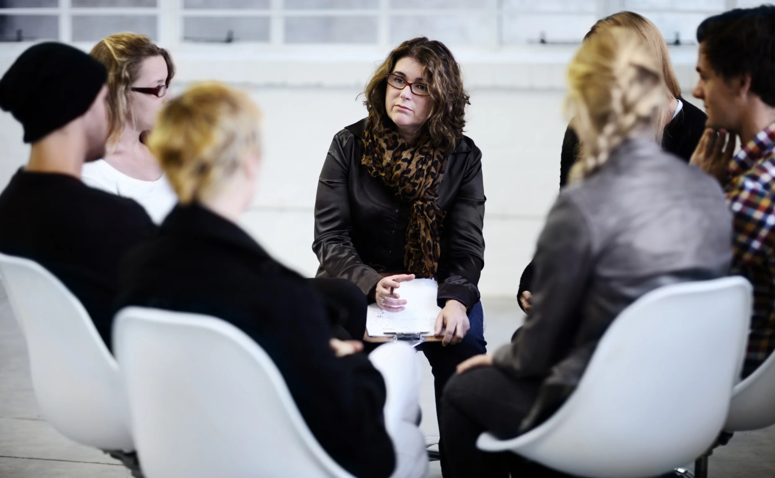 A talking circle may be included in a restorative justice process.
