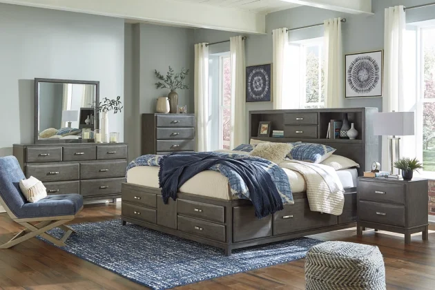 B476 Queen Platform Storage Bed