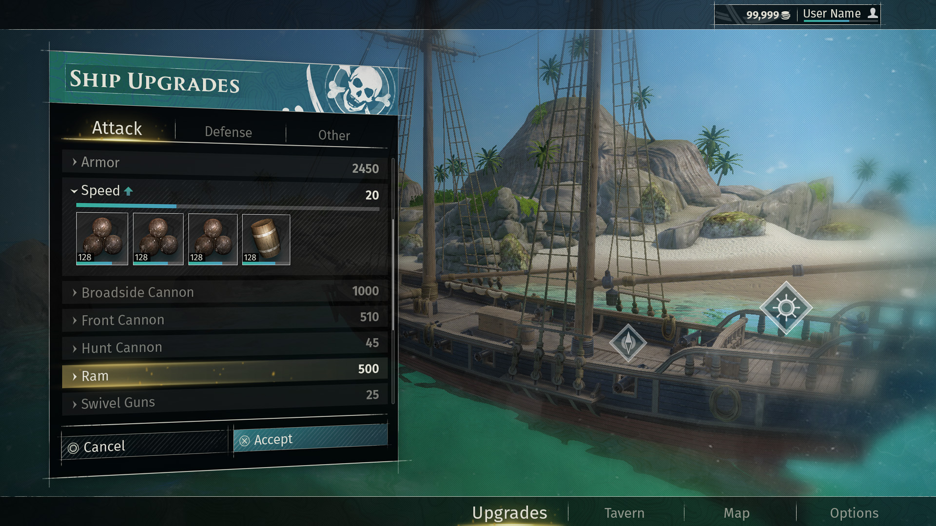 Experimenting with perspective in the menu