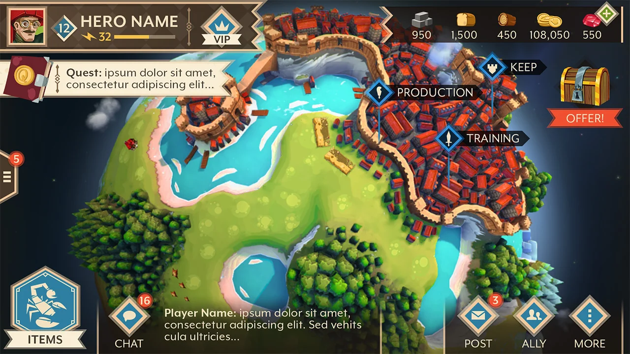One of the early explorations of the HUD