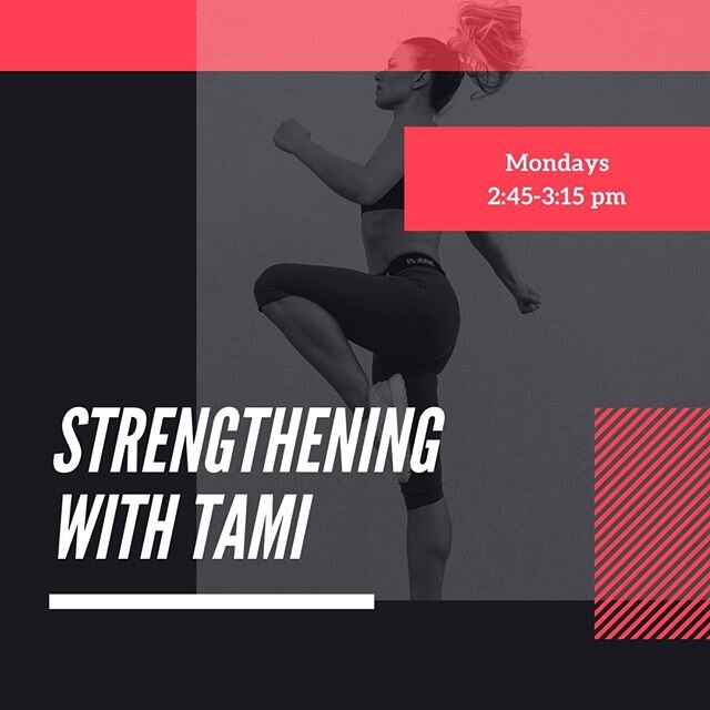 Join Tami for a Zoom strengthening class this afternoon!⠀
https://buff.ly/2ZlZLpv