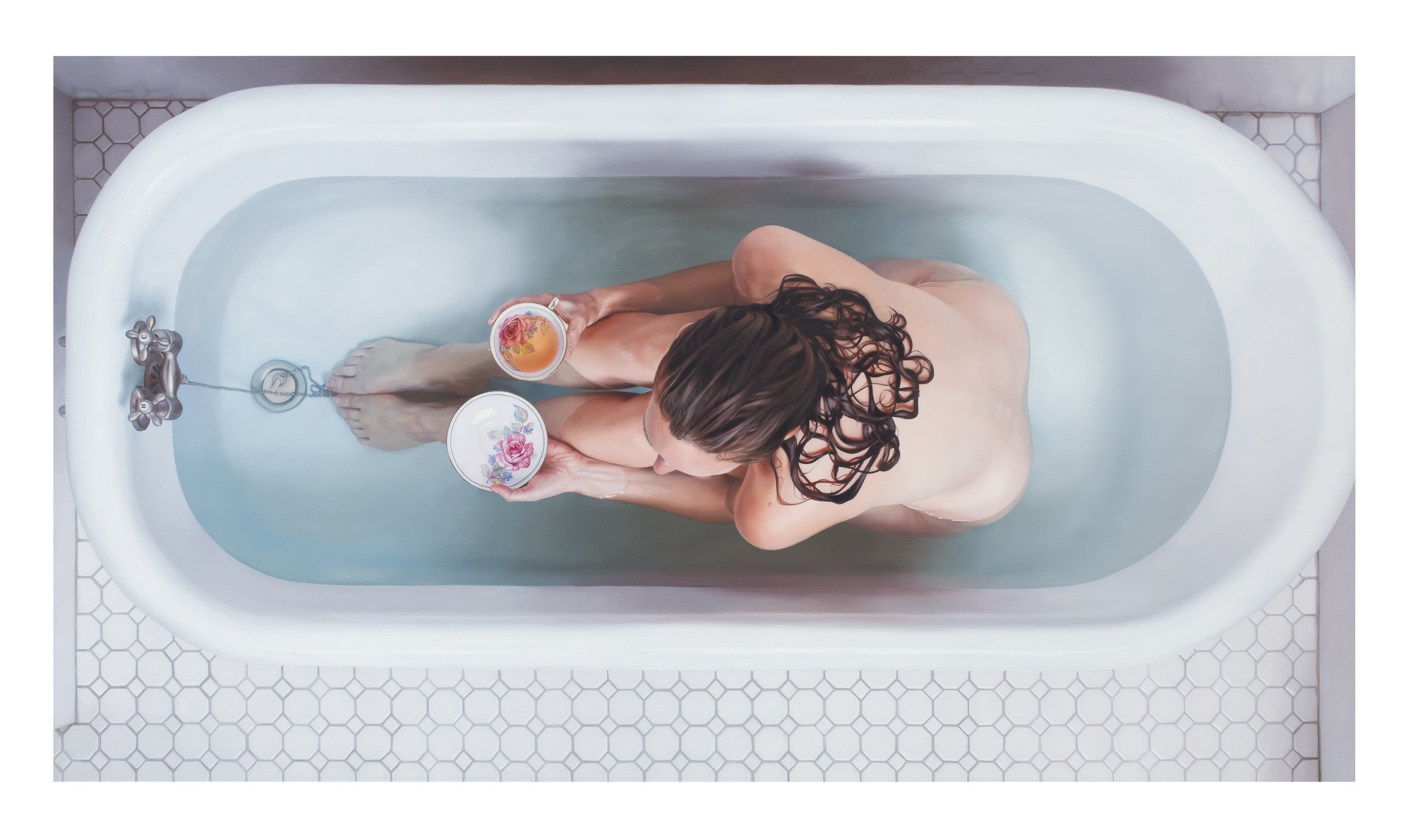 Феминистка в ванной. Гиперреализм Омар Ортиз. Фотосет в ванной. Фотосессия в ванне. Девушка лежит в ванной.