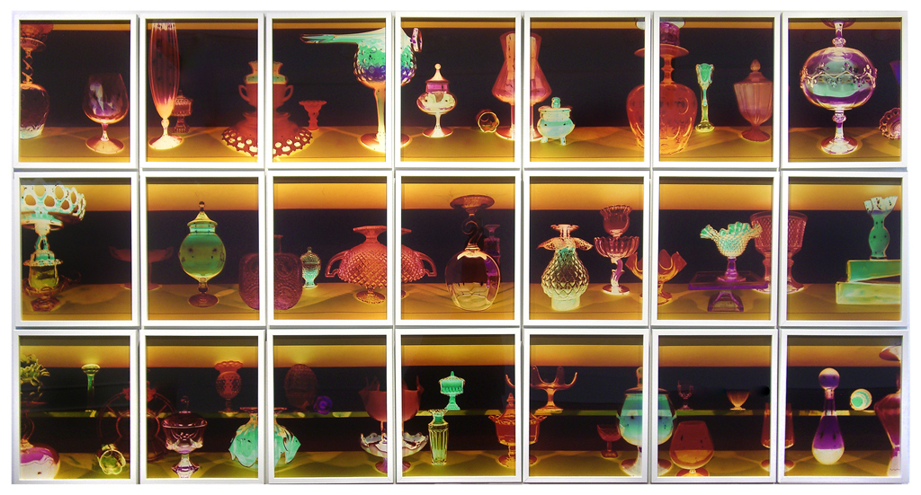 "Ogetti di Vetro, Ambra" Unique Pinhole Camera C-Prints 60"h x 112"w (each panel: 20"h x 16"w) 2015