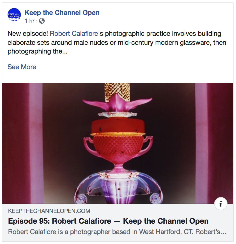 Hear the podcast here: https://www.keepthechannelopen.com/episodes/2019/8/28/episode-95-robert-calafiore