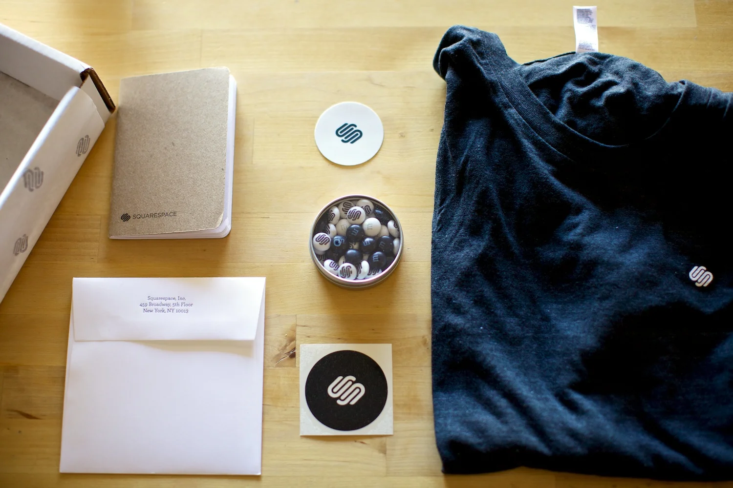 Squarespace's taste for good design is evident even in the goodies they sent me. 
