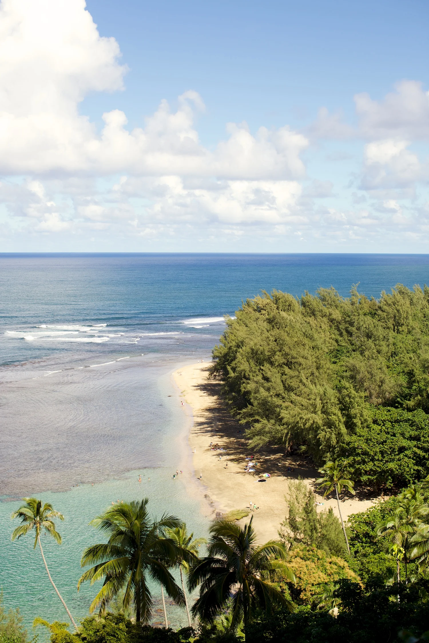 Ke'e Beach from Kalalau Trail
