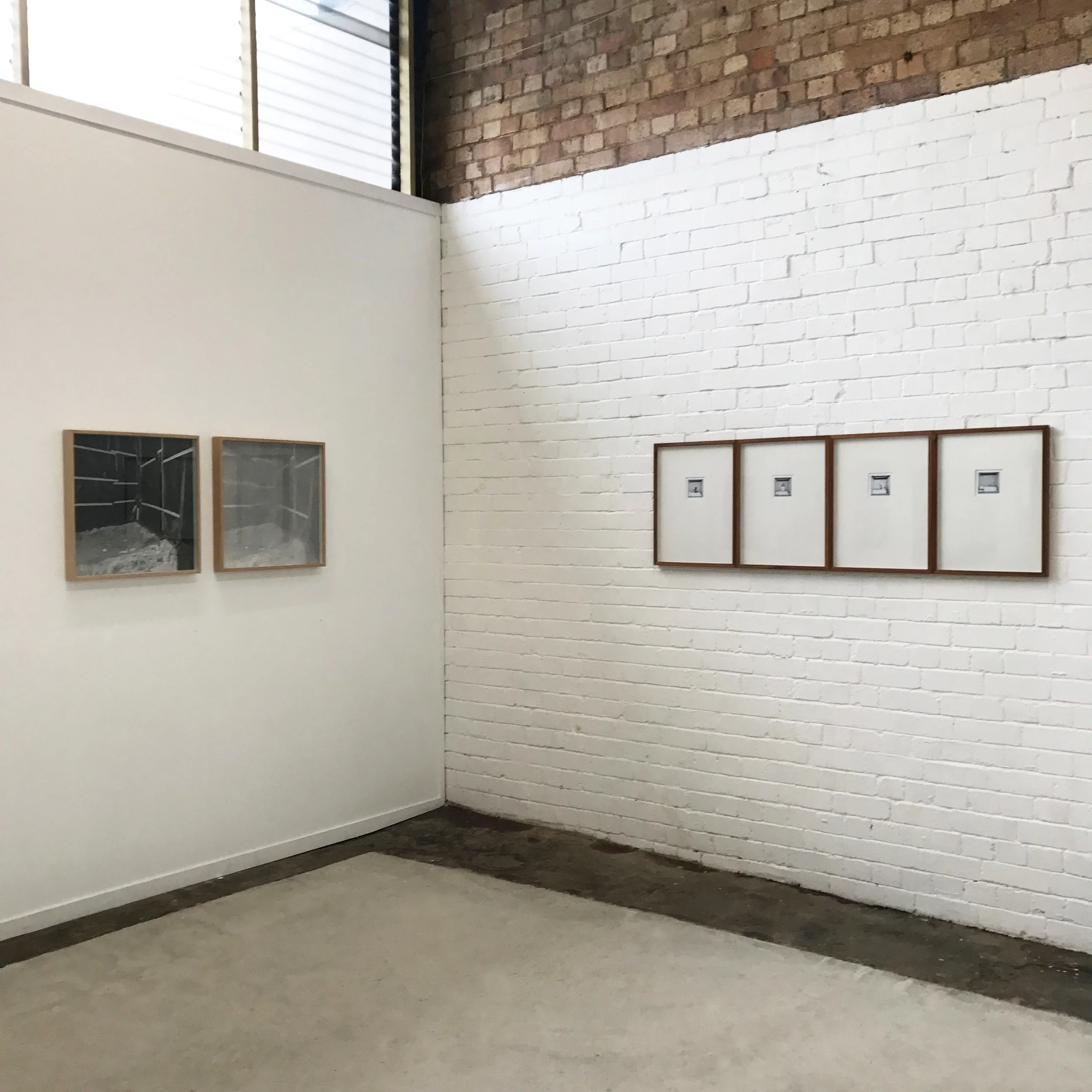 Install shot of Izabela Pluta works on left courtesy THIS IS NO FANTASY + Dianne Tanzer Gallery, Melbourne; and photographs by Lottie Consalvo on right, courtesy Dominik Mersch Gallery, Sydney, made during the Kaldor Public Art Project 30 - Marina A…