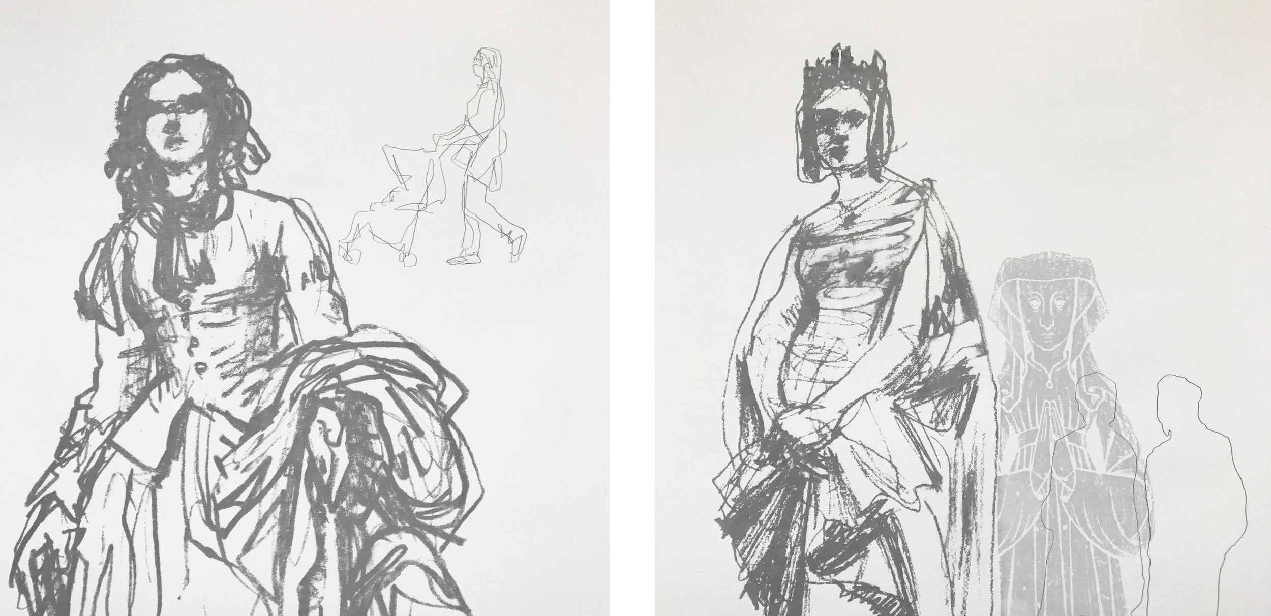 Detail of Claire Martin’s Luxembourg Gardens and Margerite de Provence