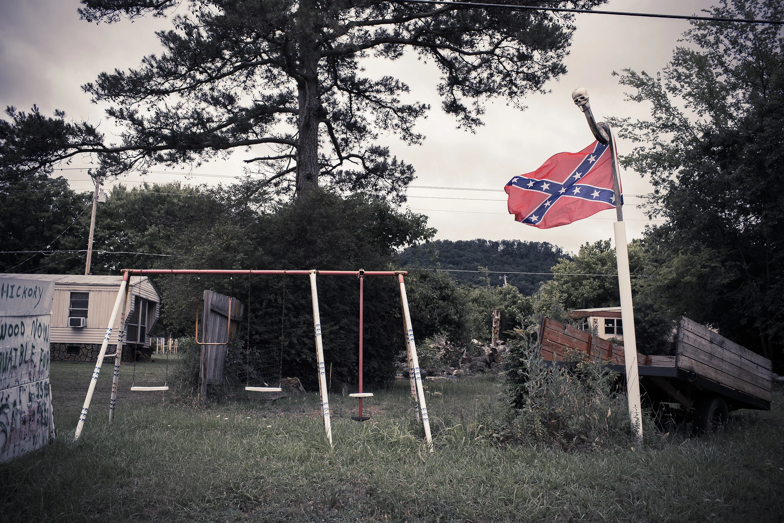 Rebel Flag and Swing Set, Ellijay, Ga.