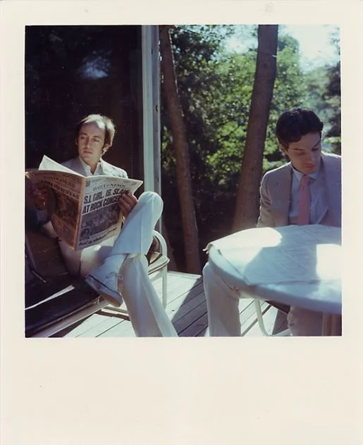 Former U.S. poet laureate Billy Collins, left, with Langdon Clay.