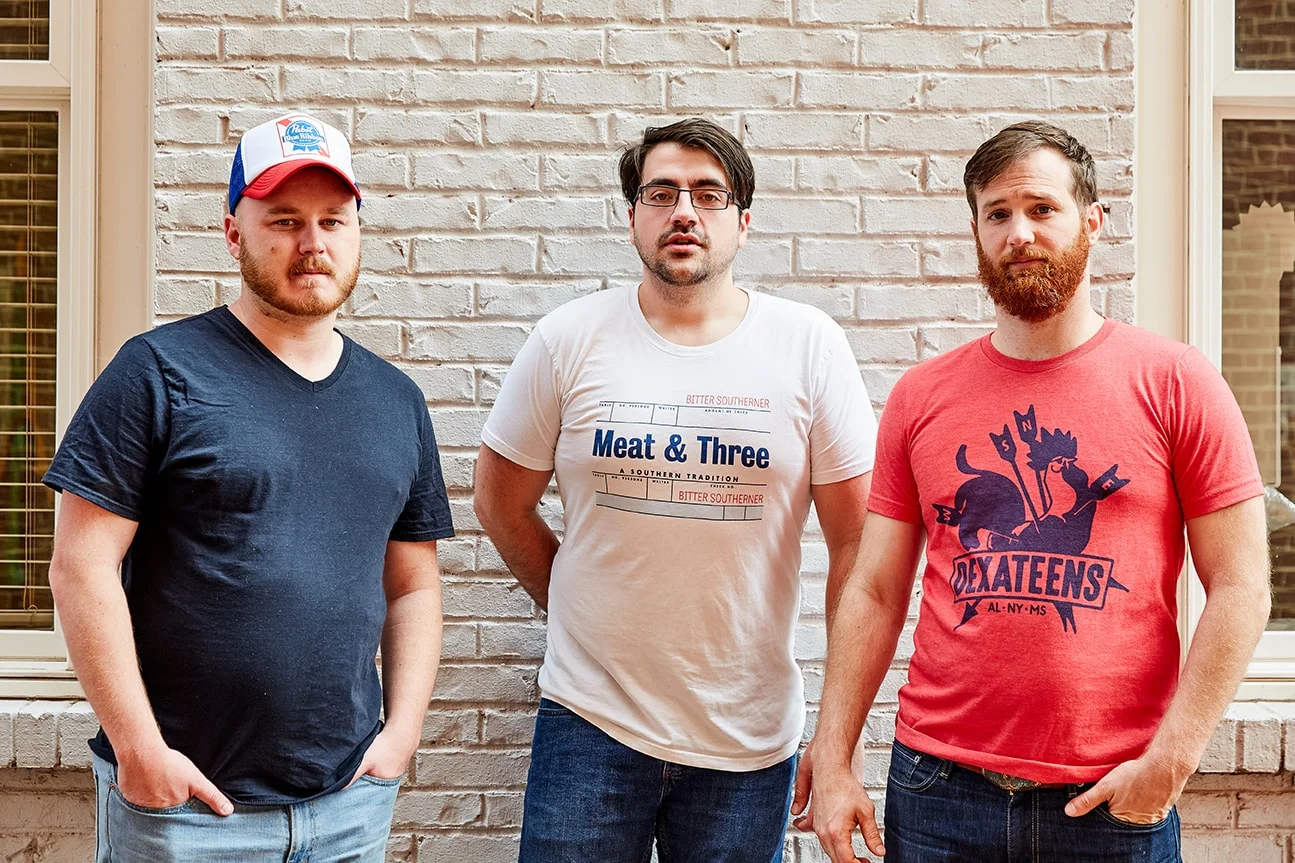 Left to right: Corey Ryan Forrester, Trae Crowder, and Drew Morgan