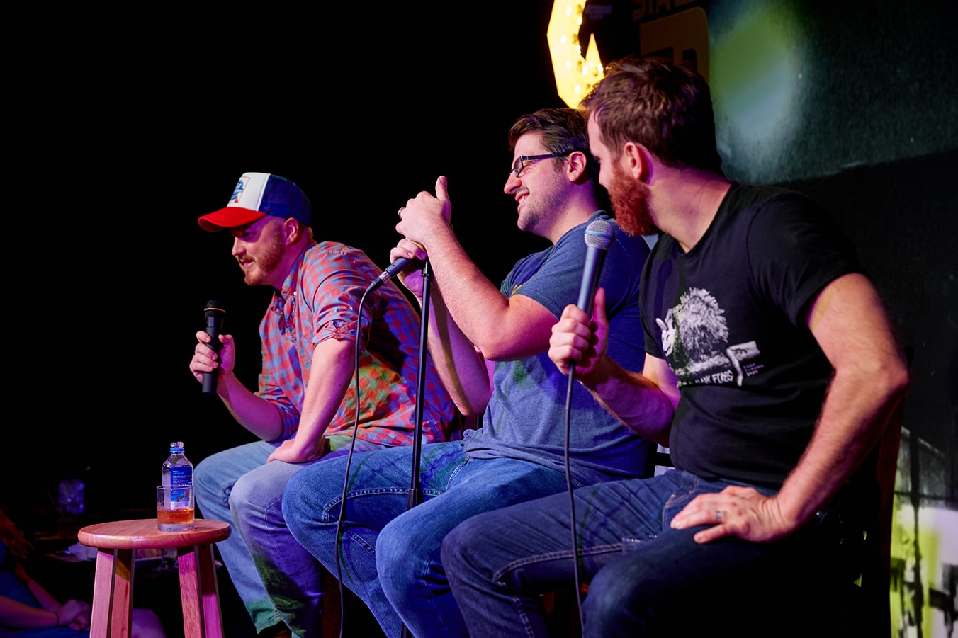 Forrester, Crowder, and Morgan end every show with an audience q&A.