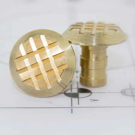 Brass Cross Grip Stud