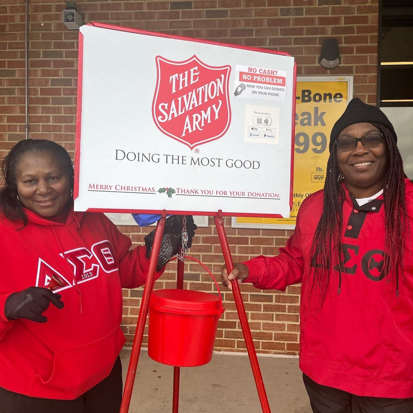 Ringing the Salvation Army Bell