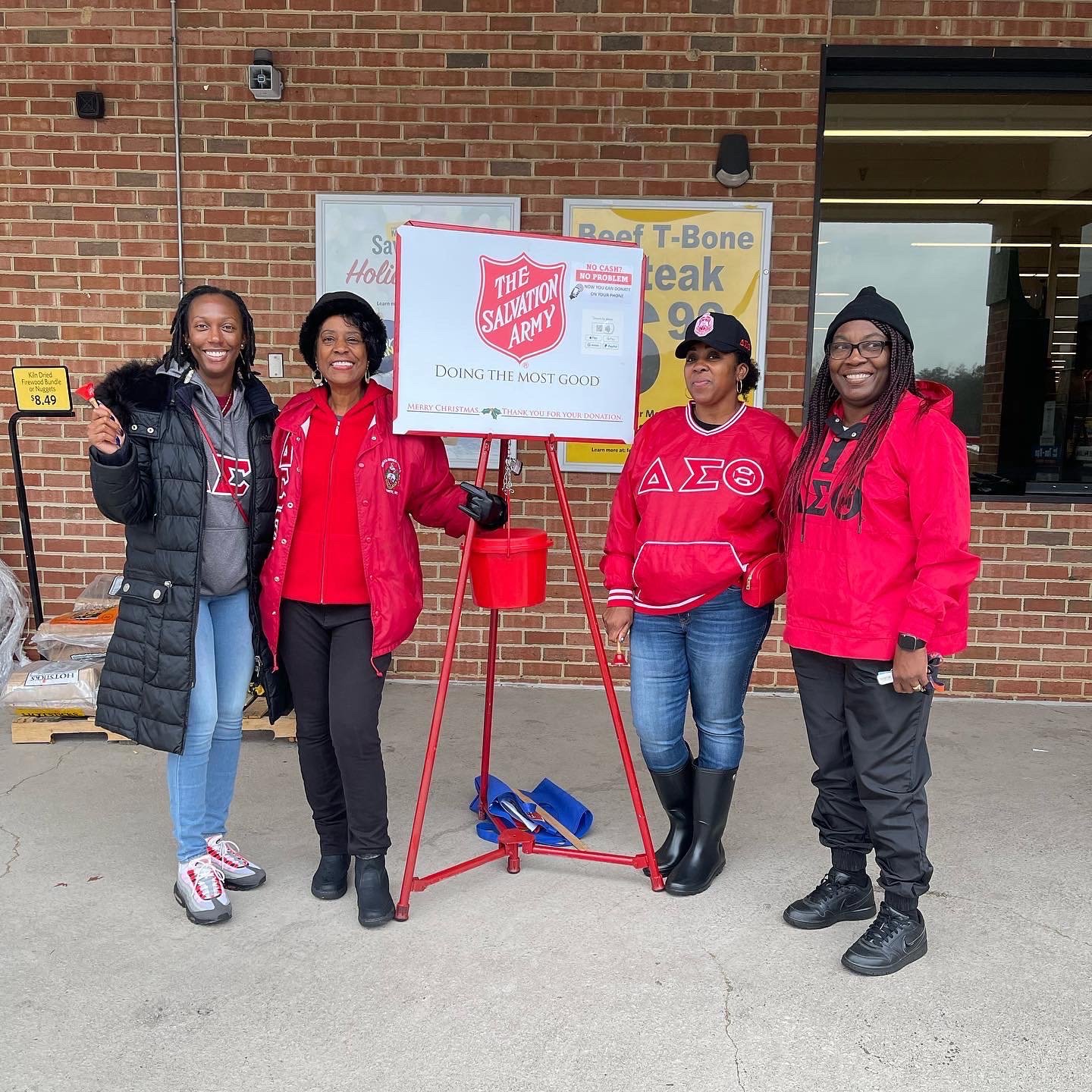 Ringing the Salvation Army Bell