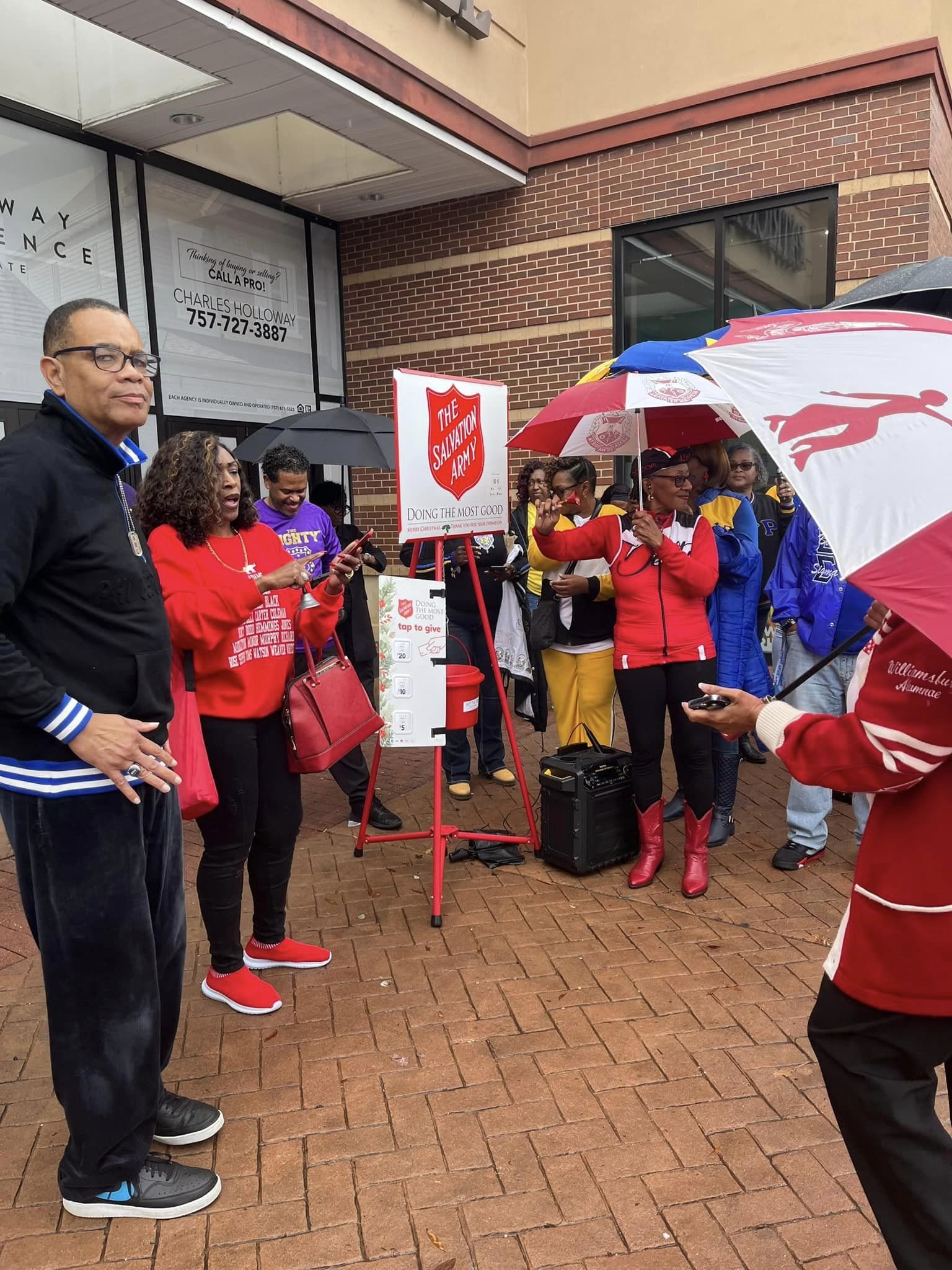 Ringing the Salvation Army Bell with the D9