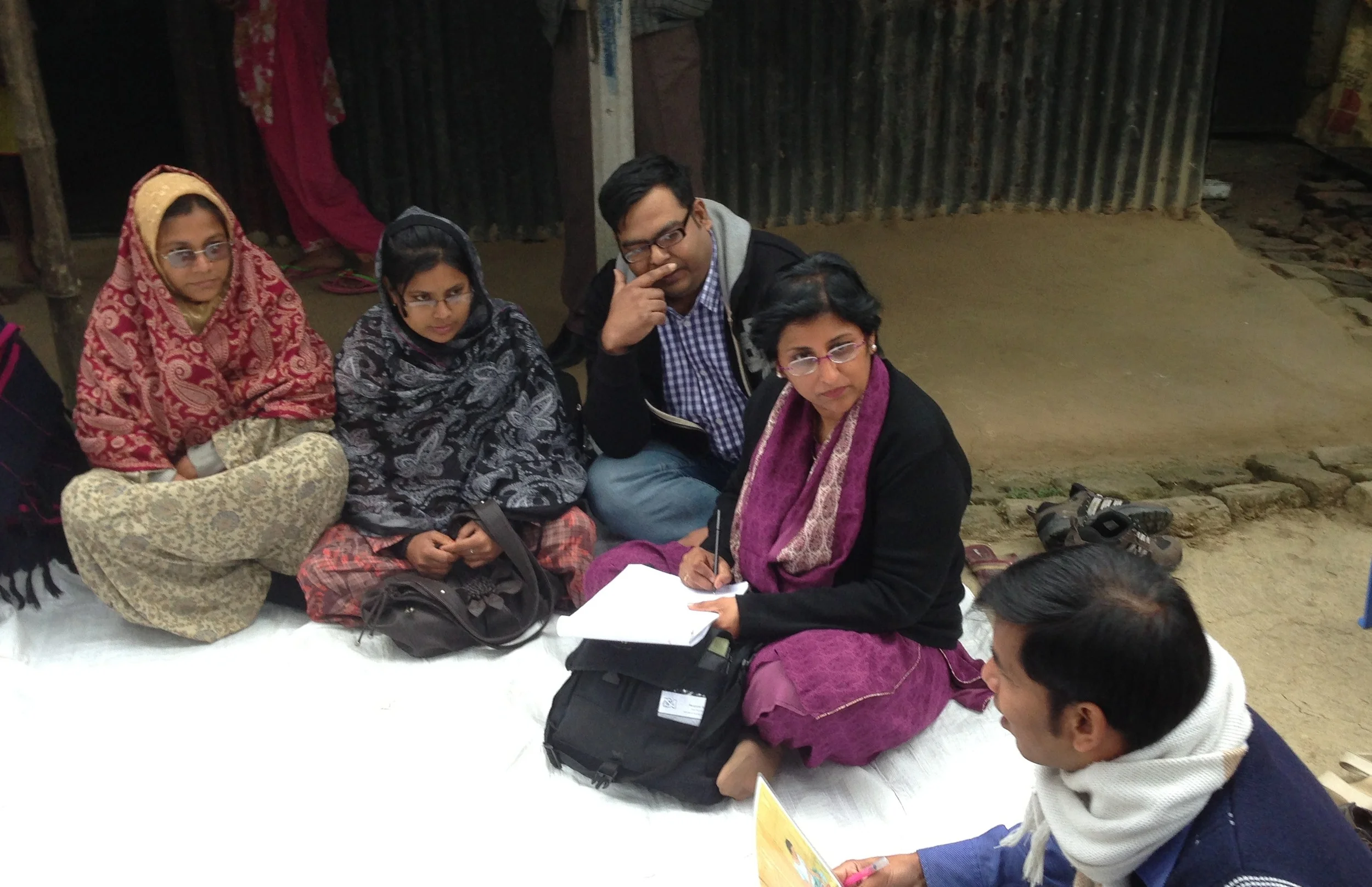   An action researcher, Margaret at a BRAC community empowerment program in Bangladesh.  
