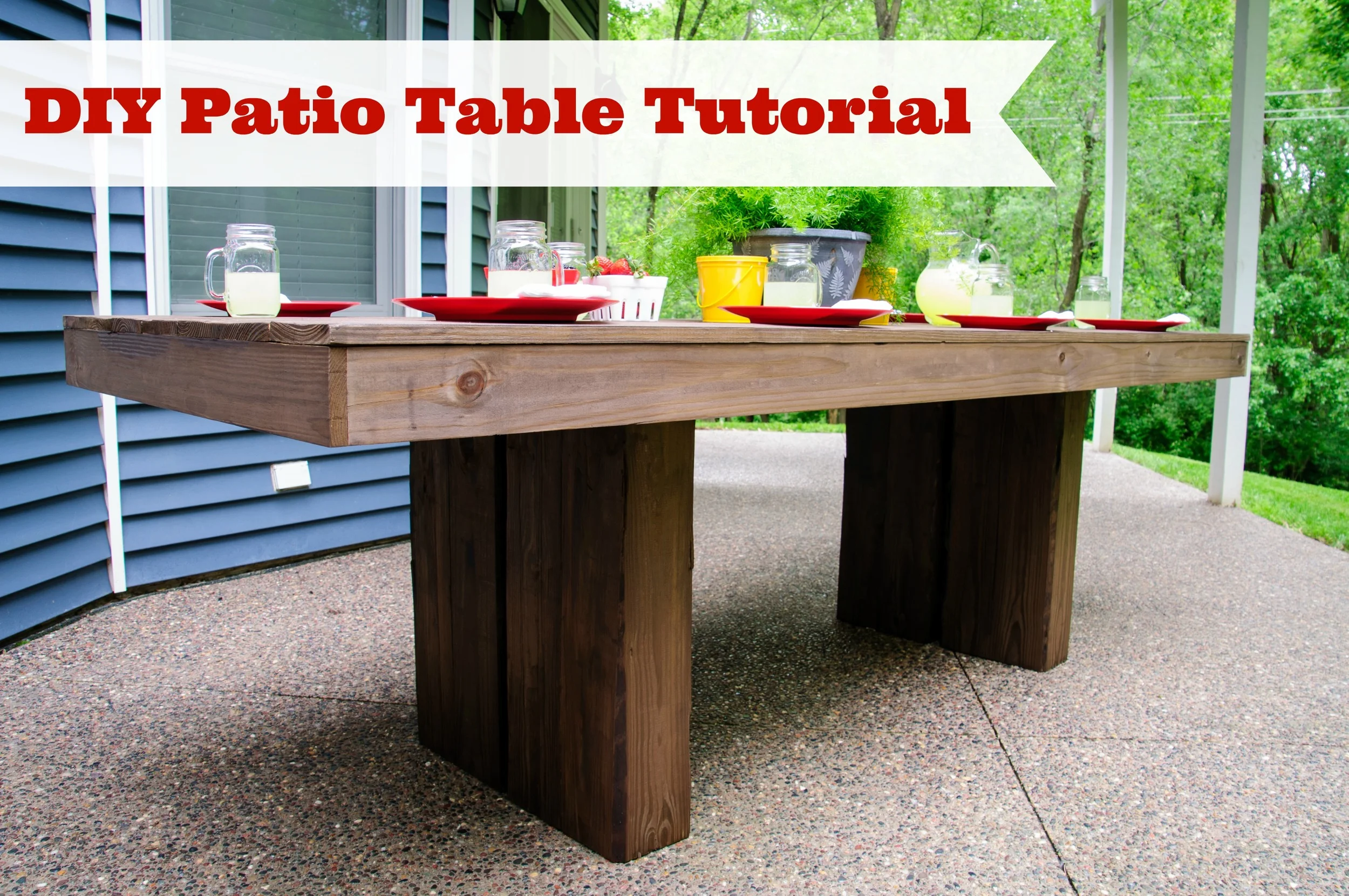 DIY Outdoor Patio Table