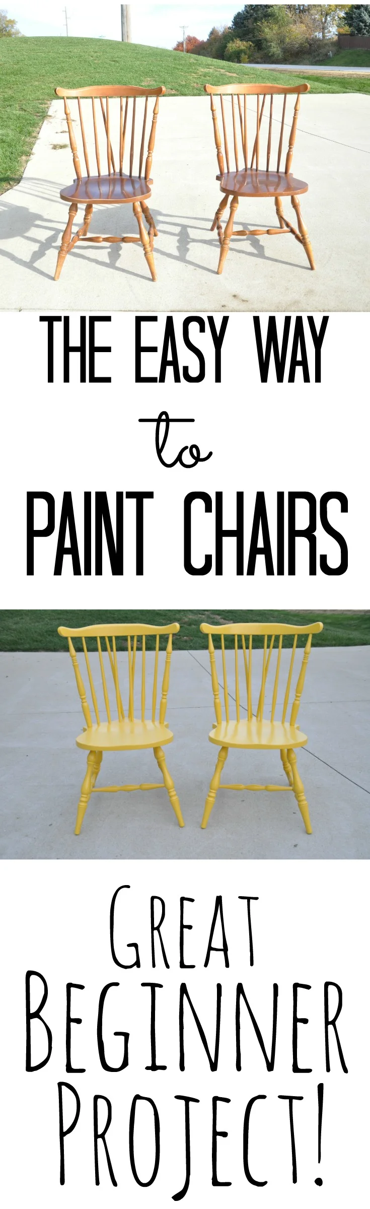 The Easy Way to Paint Chairs {Great Beginner Project}.jpg