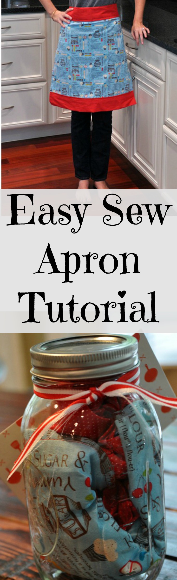 Easy Sew Apron Tutorial. Gift it in a Mason jar!.jpg