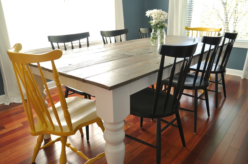 Free Farmhouse Dining Table Plans, Second Hand Farmhouse Dining Table And Chairs