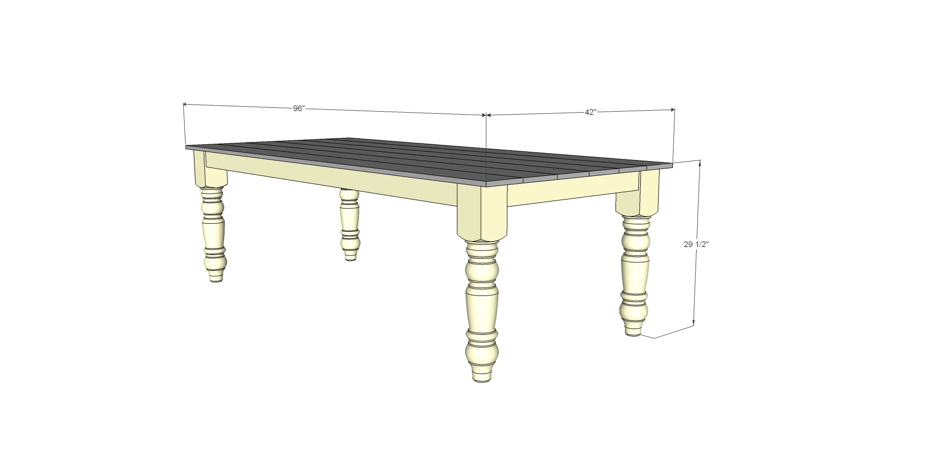 Free Farmhouse Dining Table Plans Decor And The Dog