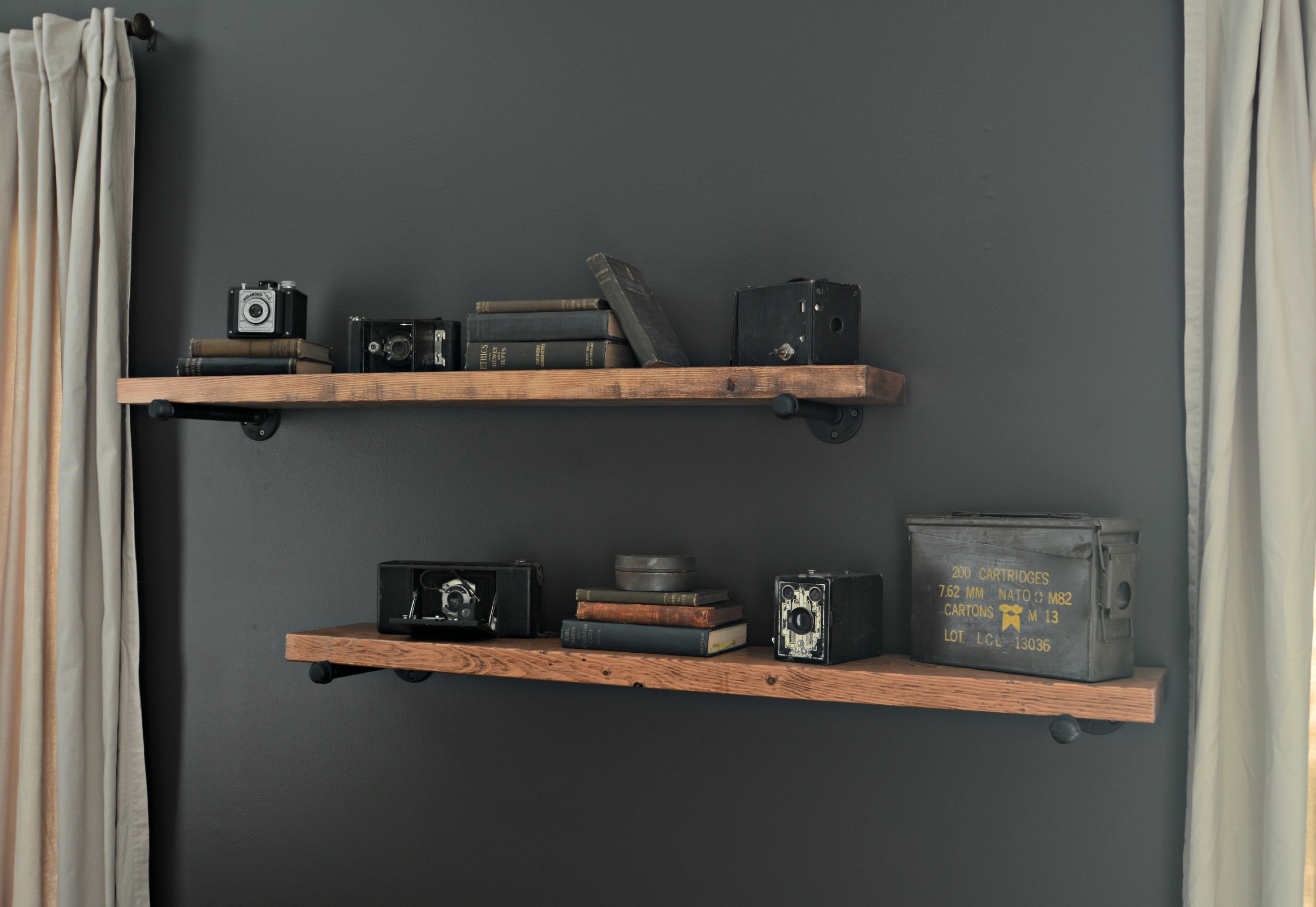 Featured image of post Black Industrial Wall Shelves / Shop wayfair for all the best black industrial pipe shelves wall &amp; display shelves.