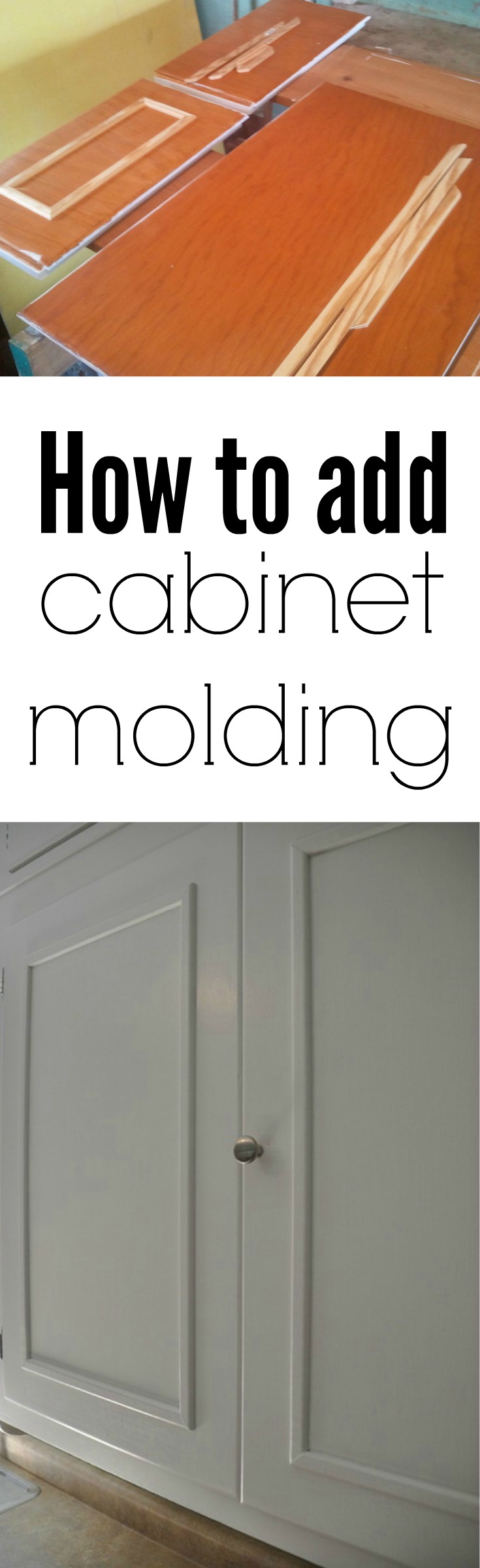 how to add cabinet molding — decor and the dog