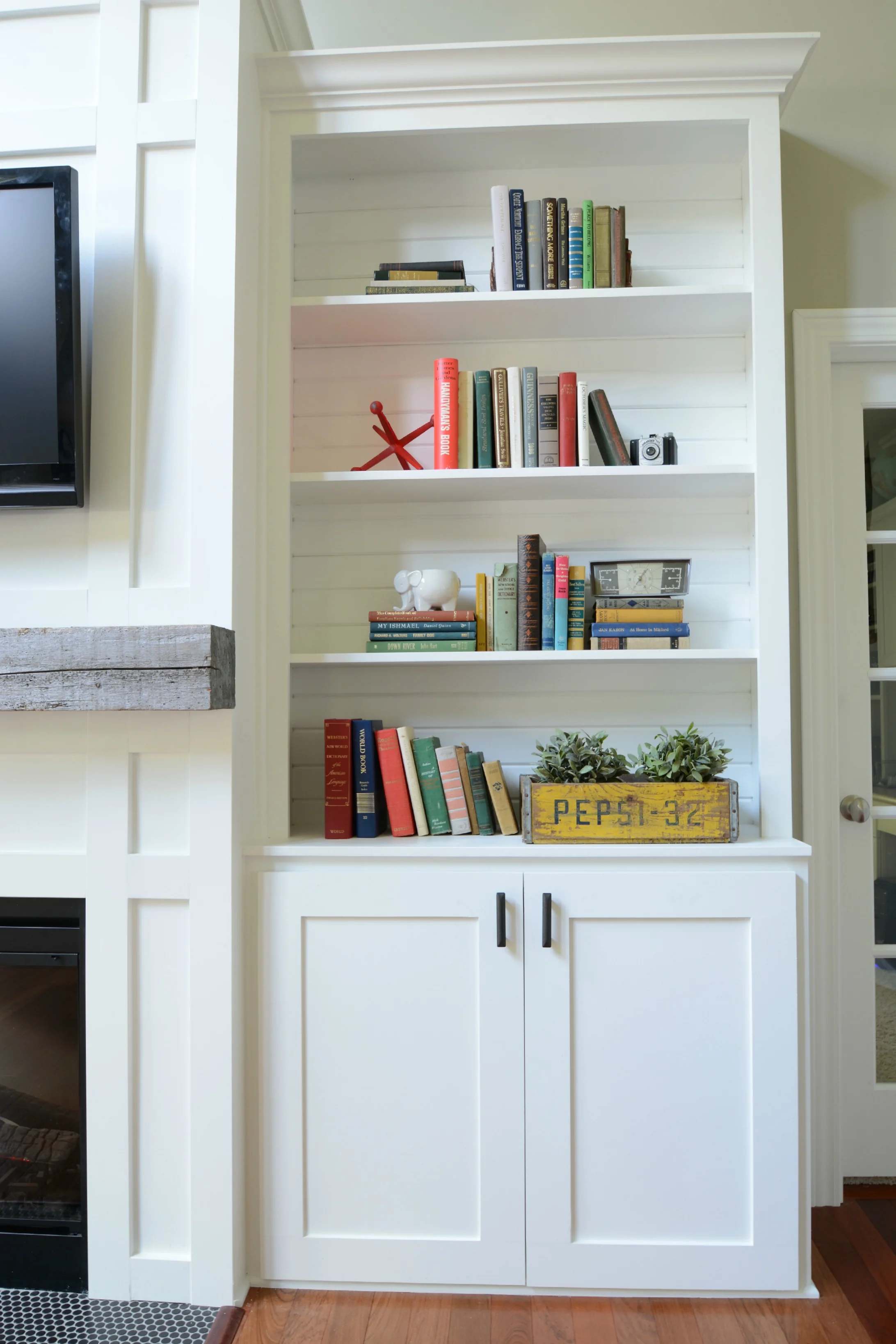 Living Room Built In Cabinets Decor And The Dog