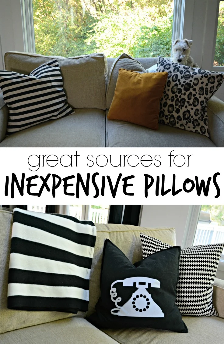 Sources for Inexpensive Pillows — Decor and the Dog