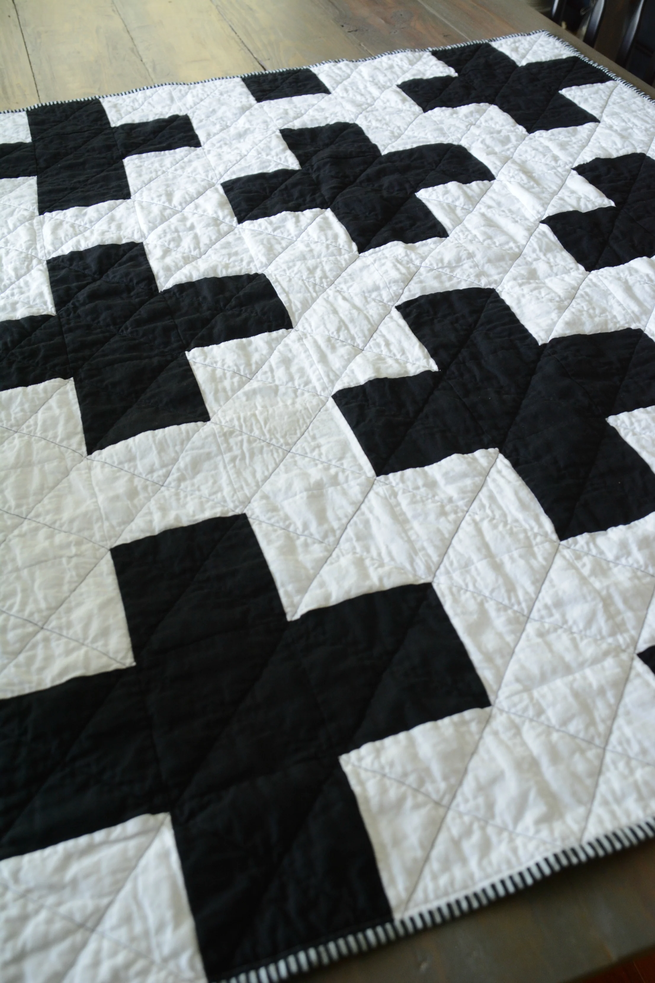 Black and White Cross Quilt