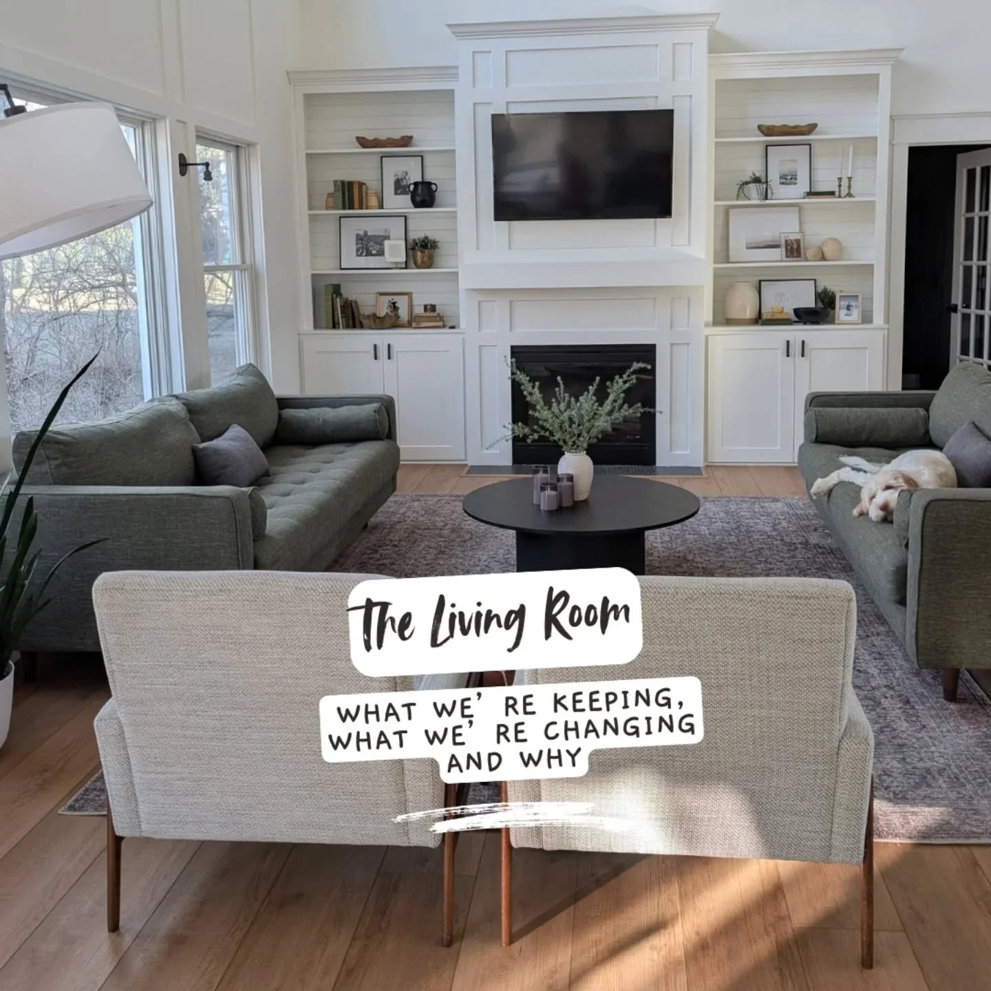 I'm sharing our current home, room by room. Deciding what to keep in our new build and what to change. Let's start with the living room!

Follow along if you're renovating, building or just nosy! 👊🏻

#homedecor #homedesign #newhouse #iowa #midwest