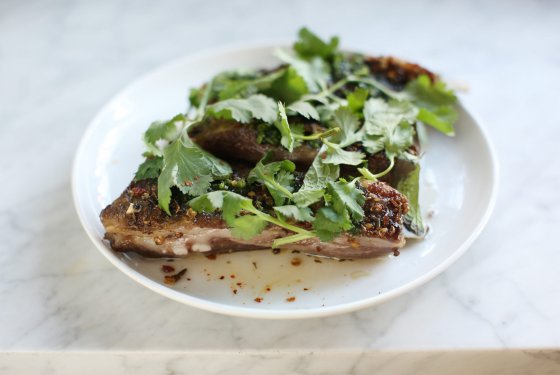 Lamb ribs with Charmoula and Honey at Estela