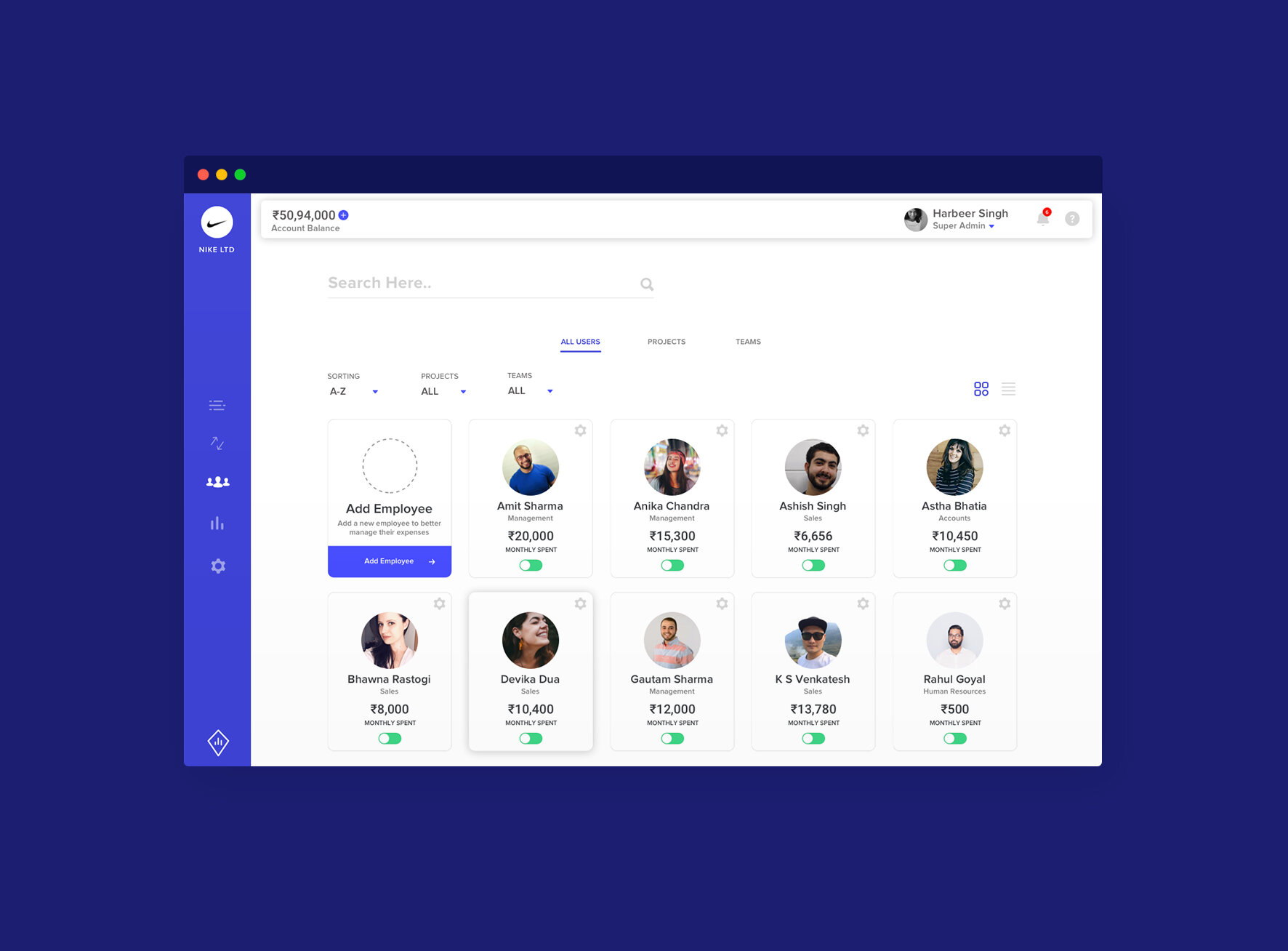 Admin Web App