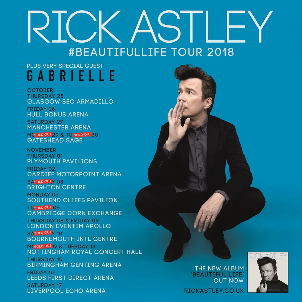 RICK ASTLEY took Plymouth on a roller coaster tour of his immense back ...