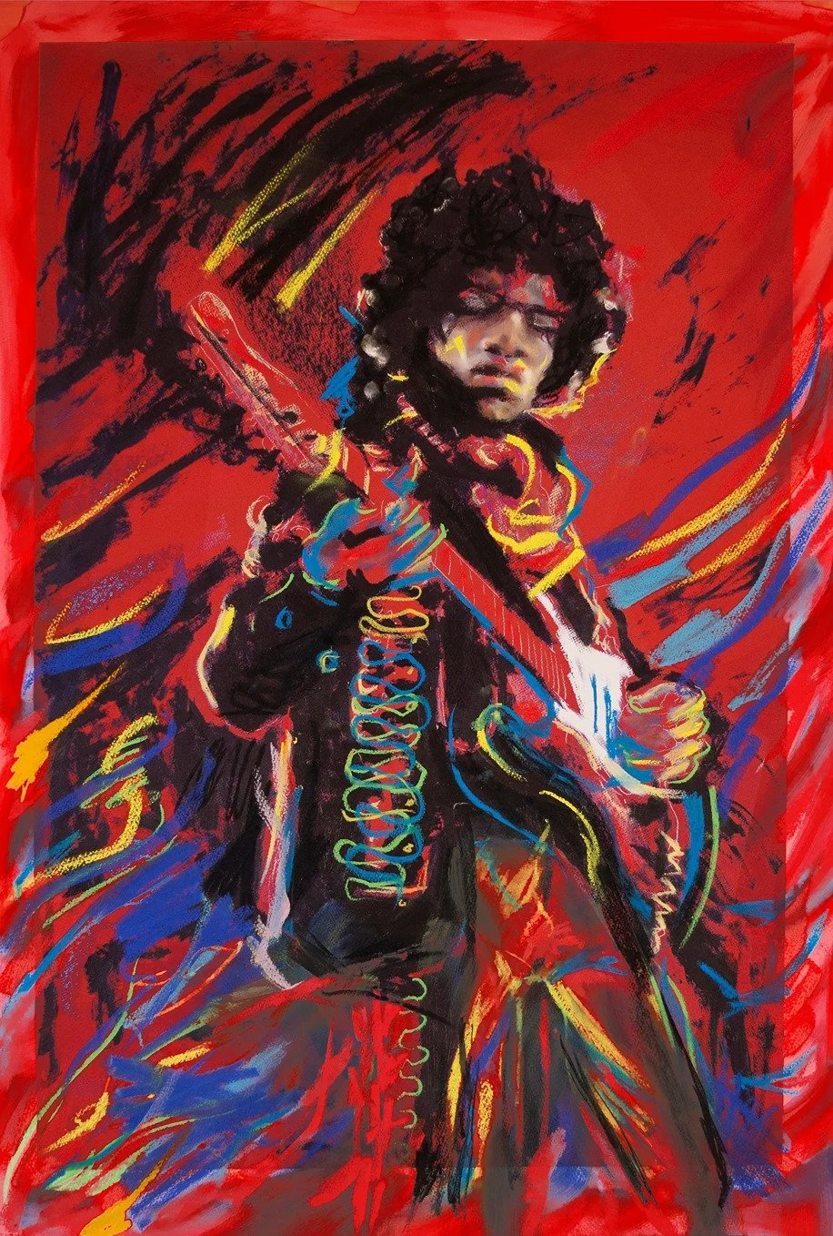 Red Jimi,Image and Paper size 60 X 44.3 CM .jpg