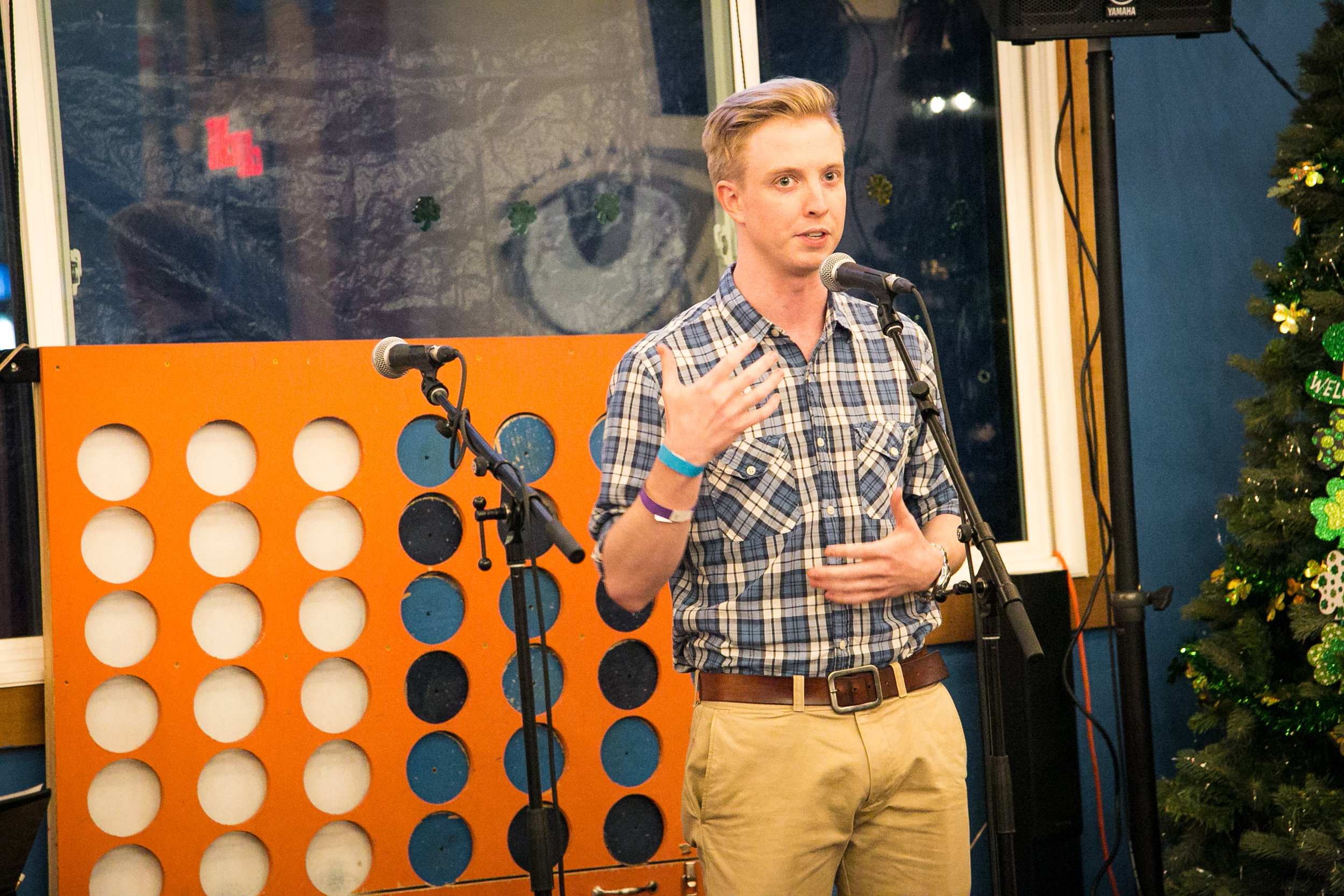  Speaking at the 2018 Brewsical event for the Atlanta Musical Theatre Festival. 