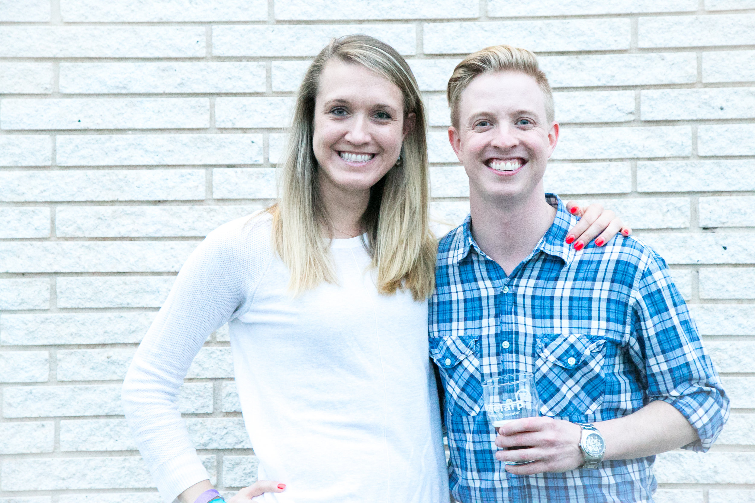  With Madison Phillips of Georgia Theatre Guide at the 2018 Brewsical event for the Atlanta Musical Theatre Festival. 