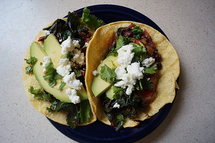 9.5.14 Black Bean, Chard, and Goat Cheese Tacos