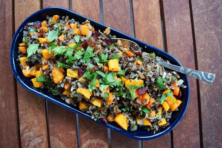 Wild Rice Pilaf with Roasted Butternut Squash