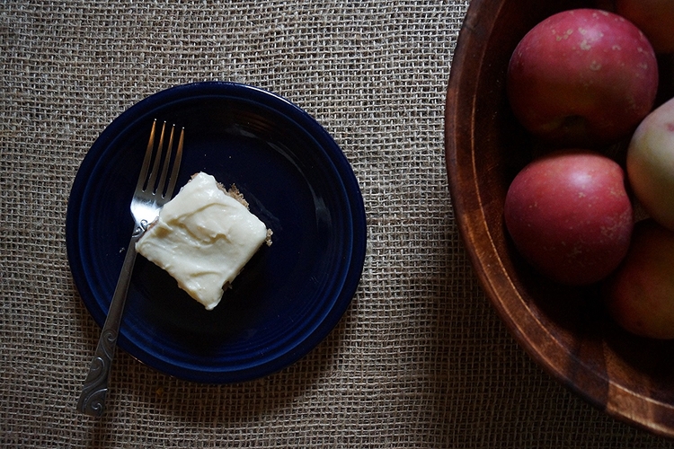 Apple Butter Bars with Maple Cream Cheese Frosting