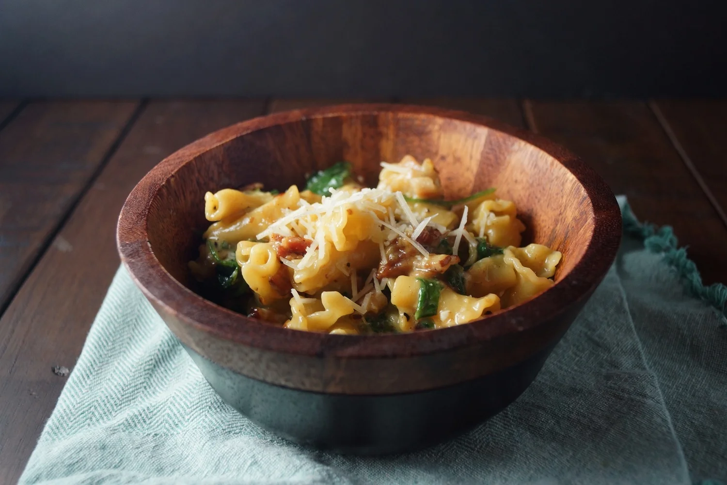 2.24.15 Quick Pasta Carbonara with Kale