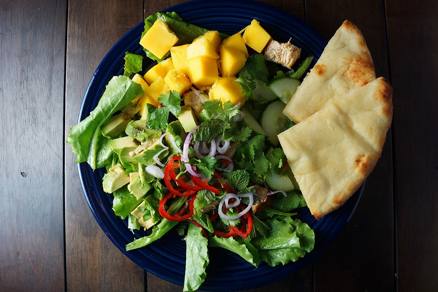 6.9.15 Spicy Grilled Chicken, Avocado, and Mango Salad