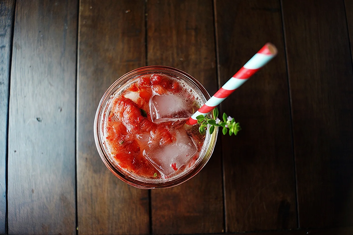 6.16.15 Strawberry, Balsamic, and Lemon Thyme Smash